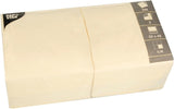Servietten, 3-lagig 1/4-Falz 33 cm x 33 cm Creme Für jede Party und Feier. Menge: 250 Stück