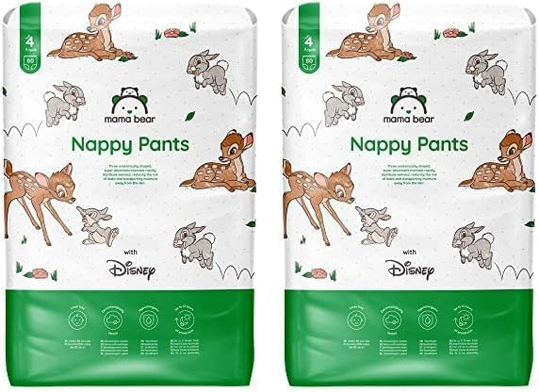 Amazon-Marke: Mama Bear Disney Größe 6 (15+ kg) – Monatspackung, Weiß, 120 Stück (2 Packungen mit 60 Stück)