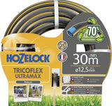HOZELOCK-Schlauch – Ultramax 12,5 mm x 30 m, bis zu 70 % recyceltes PVC, robust, wetterfest, verdrehsicher, biege- und quetschfest, grau