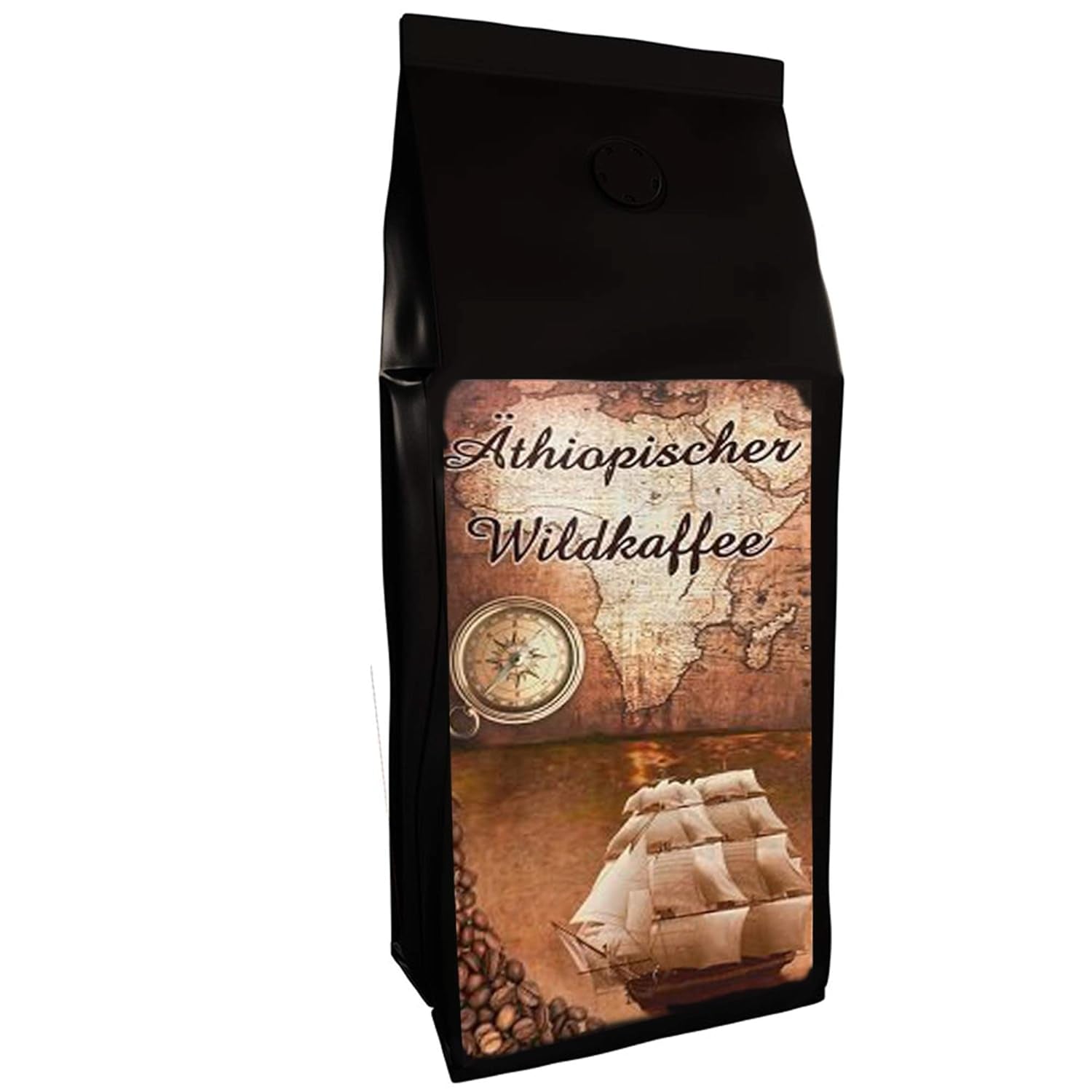 C&T Coffee Rarity – Wilder Kaffee aus Äthiopien, Afrika | 1000g Kaffee (ganze Bohnen) – Kräftig und fruchtig | + Wild angebaut + Handgepflückt + Sonnengetrocknet + Leicht geröstet