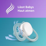 Philips AVENT ultra air Schnuller – Leichte und atmungsaktive Schnuller für Babys im Alter von 0–6 Monaten, BPA-frei, mit Tragetasche als Sterilisator, 2er-Pack, Modell SCF085/24