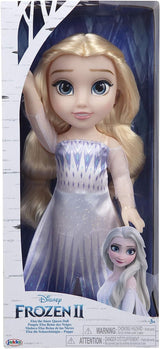 Disney Frozen 2 Elsa-Puppe – 35 cm große, bewegliche Puppe in ikonischem Modekleid und langen, wallenden Haaren für zusätzlichen Spaß, für Mädchen ab 3 Jahren, 214894