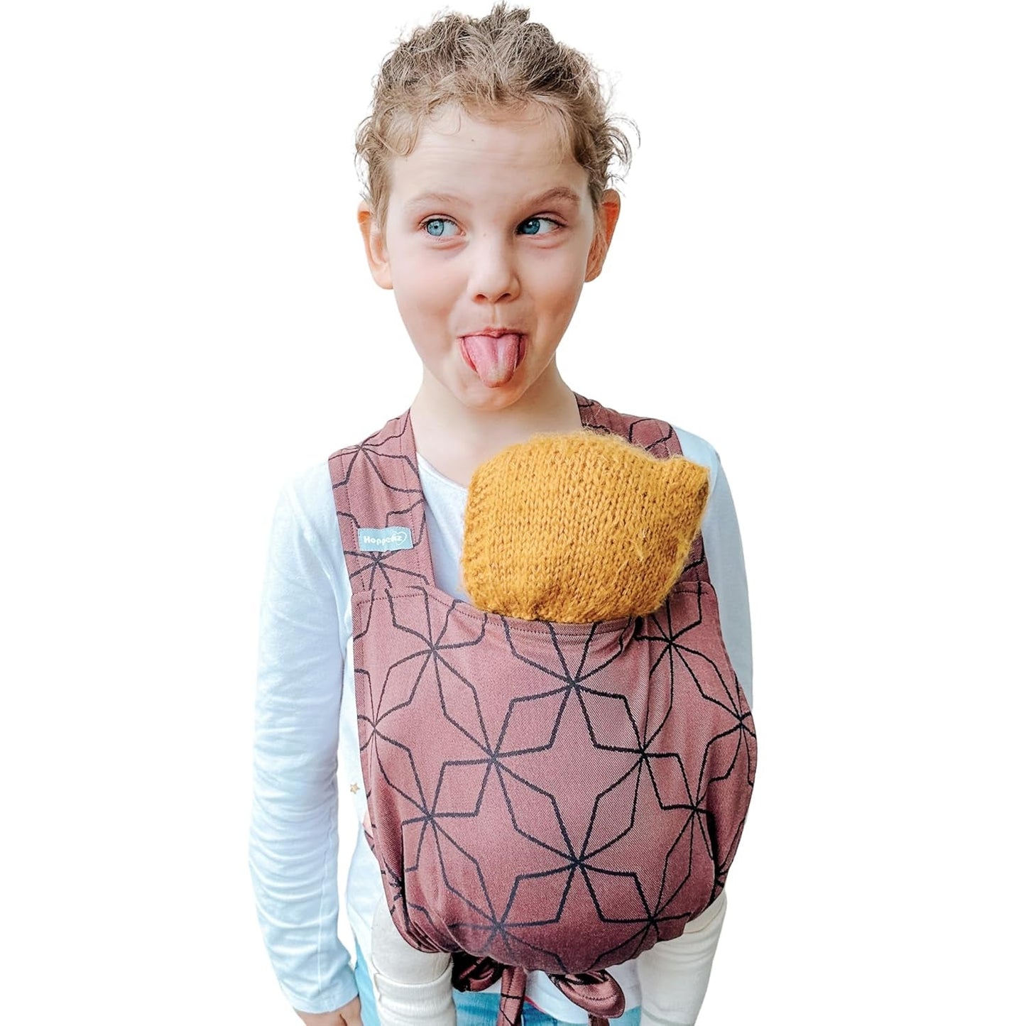 Hoppediz Puppenständer, Kinderspielzeug für Puppen und Stofftiere, Malmö-Design hellrosa