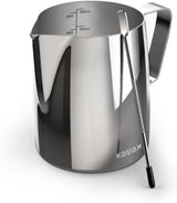 Barista-Milchbecher mit Latte-Art-Stift, Edelstahl, 600 ml, Silber