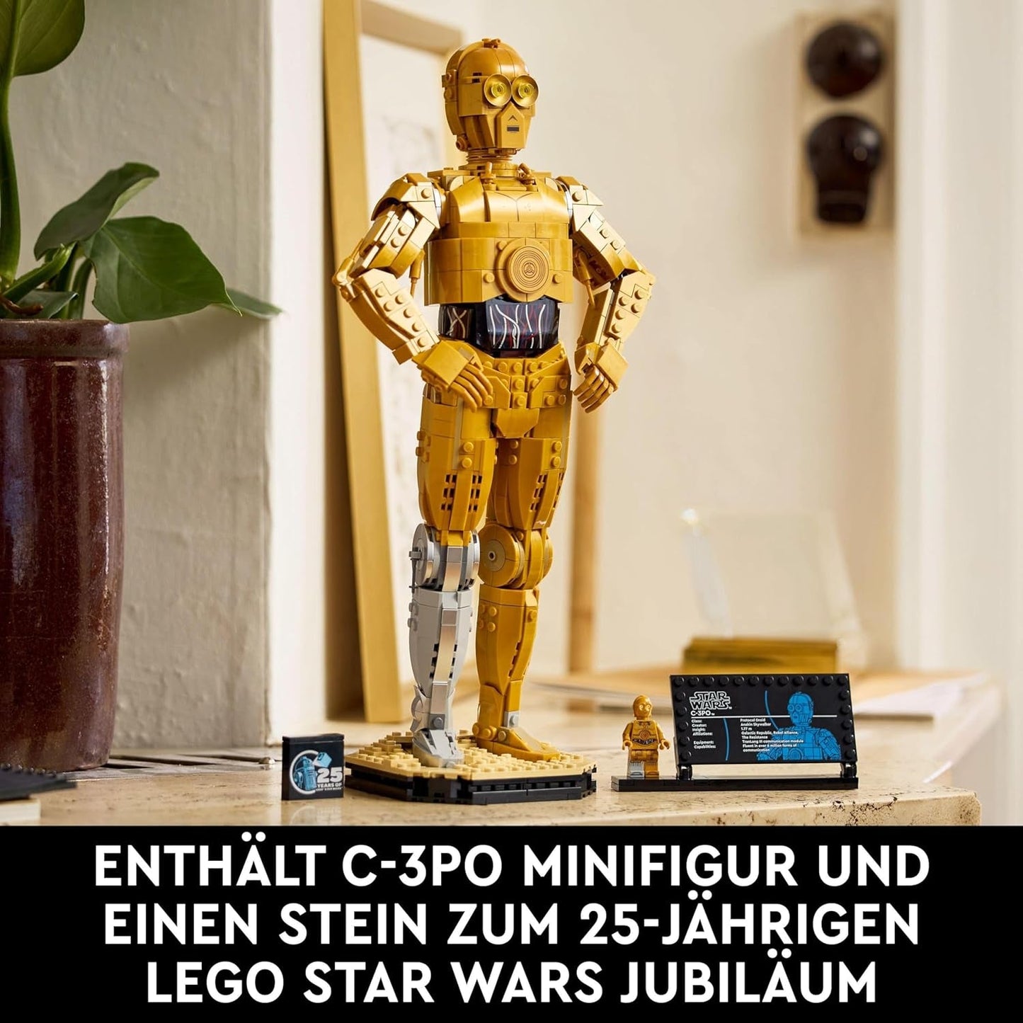 LEGO Star Wars C-3PO B, baubarer Droide, Modell zum Sammeln, Bauen und Ausstellen, nostalgische Geschenkidee für Erwachsene und Fans, Sammlerstück, Fantasy-Spielset 75398 Bausets Besuchen Sie den LEGO-Store
