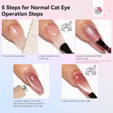 SAVILAND 4X Hochfester Cat Eye Magnet Für Nagel: 3-In-1 Nagel Magnet Rund Lange Streifenperle N35 Neodym Ultra Strong Magnet Für Nagellack Präzise 3S Formung Cat Eye Gel Nagellack Magnet Magnetstift