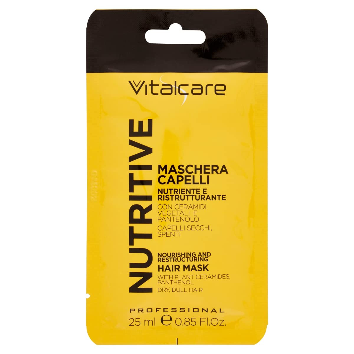 | Nutritive – nährende und regenerierende Haarmaske, Behandlung für trockenes und glänzendes Haar, mit pflanzlichen Ceramiden und Panthenol, 25 ml Naty Shop Haarmaske Standardtitel