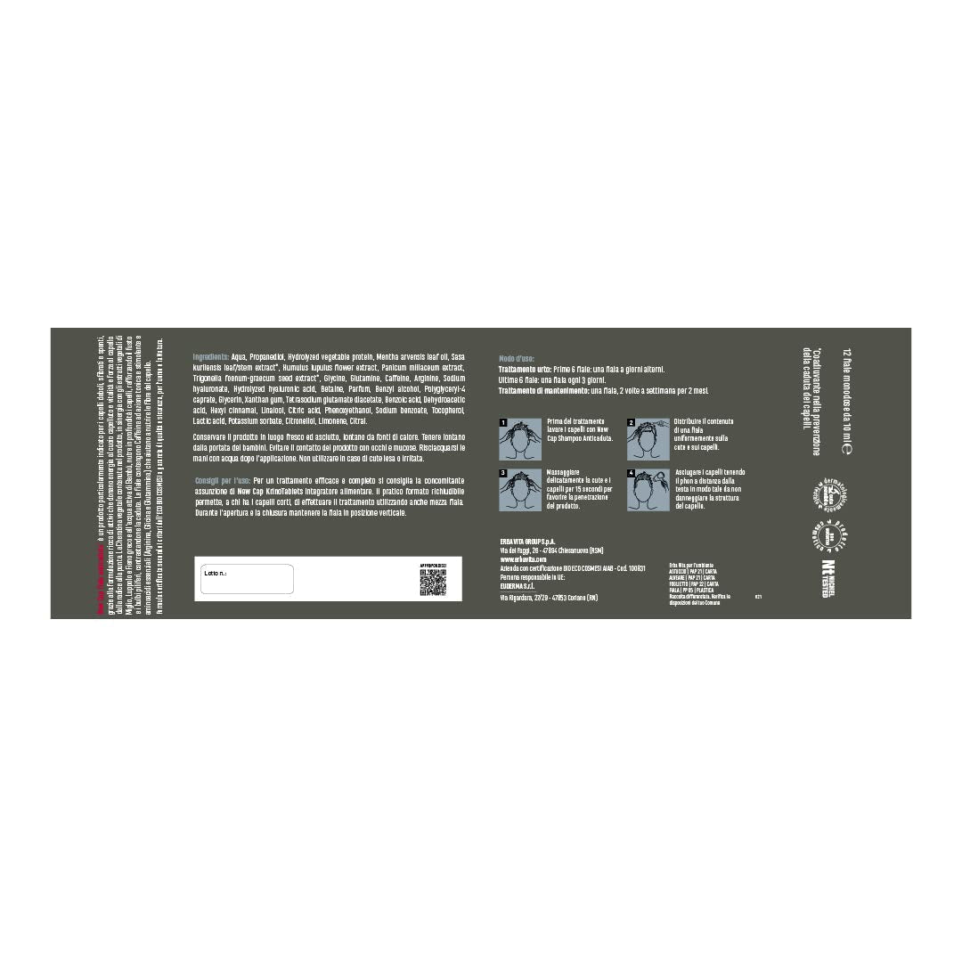 Newcap Anti-Fall Ampullen Kosmetikprodukt für schwaches Haar, 12 Ampullen Haarpflege Naty Shop
