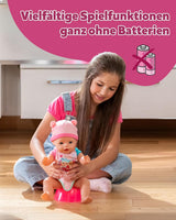 BABY Born Emma – Babypuppe 43 cm – 10 Funktionen inklusive Zubehör und Matratze – Funktioniert komplett ohne Batterien – Geeignet für Kinder ab 3 Jahren