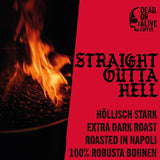 DEAD OR ALIVE DIAVOLO – Extra dunkler Espresso – 100 % Robusta – Extrem stark – Niedriger Säuregehalt – Stabile Creme – Ganze Bohnen 1 kg – Naples Roast
