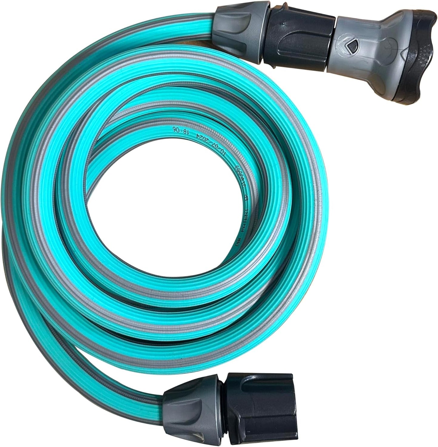 Gartenschlauch ausziehbar bis zu 7,5 Meter, 1/2" (12,5 mm), mit Handbrause und 8 Funktionen, Idroeasy