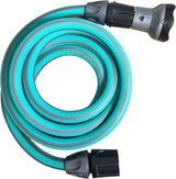 Gartenschlauch ausziehbar bis zu 7,5 Meter, 1/2" (12,5 mm), mit Handbrause und 8 Funktionen, Idroeasy