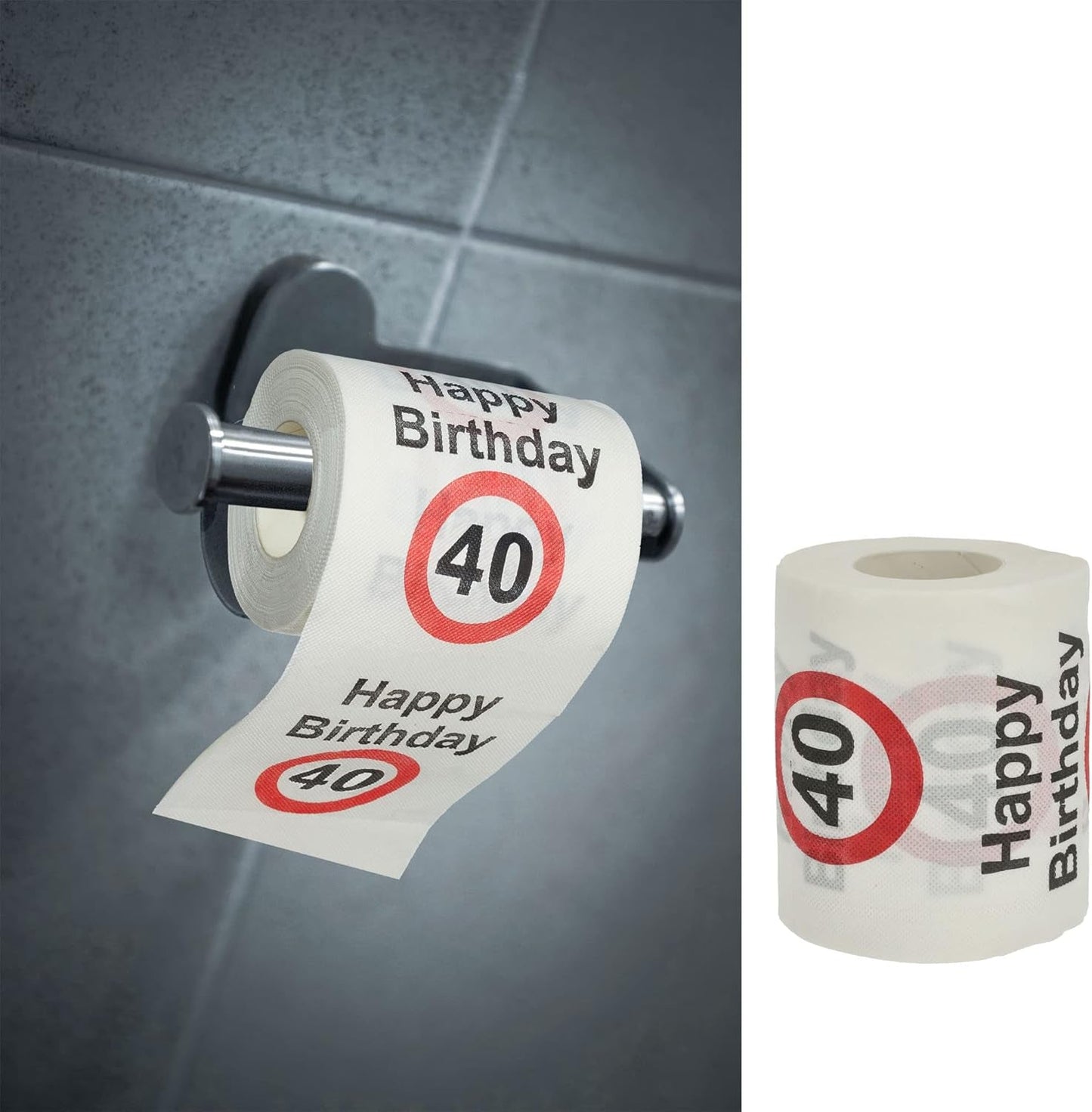 4er Set Toilettenpapiere „Alles Gute zum 40. Geburtstag“ │40. Geburtstag 24 Meter 2-Stoffe 180Gr/Qm │ Toilettenpapier Motiv Toilettenpapier (4 X Toilettenpapier 40)