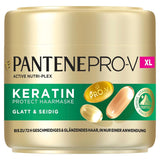 Pantene Pro-V Smooth & Silky Keratin Protect Haarmaske 500 ml für lockiges und trockenes Haar, Bis zu 72 Stunden glattes und glänzendes Haar in einer einzigen Anwendung, Mit Pro-V-Formel und aktiver Nutri-Plex-Haarmaske Naty Shop Haarmaske (500 ml)