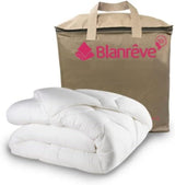 Blanrève – Bettdecke Aerelle Blau – Sehr weich – flauschig und bequem – Einzelbett – Umweltbewusst – Komfortfaser fühlt sich gut an, 140 x 200 cm. Bettdecken und Steppdecken Naty Shop Weiß 140 x 200 cm