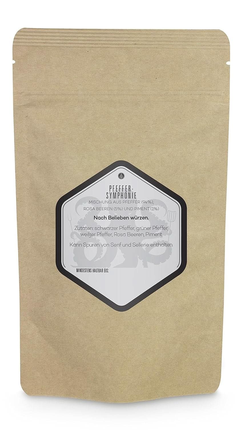 Ankerkraut Symphonie, Pfeffermischung zum Würzen mit Aroma und Geschmack, 140 Gramm Gewürze Naty Shop