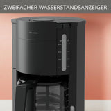 Krups F30908 ProAroma Espressomaschine mit Filter und Glaskaraffe, Fassungsvermögen 1,25 l, 10-15 Tassen, 1050 W, schwarz
