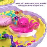 Polly Pocket Sarg Wickeltasche aus Muscheln unter Wasser 2 Puppen 1 U-Boot Polly Pocket Meerjungfrau Spielzeug 4 Jahre altes Spielzeug GNH11 Naty Shop Puppen
