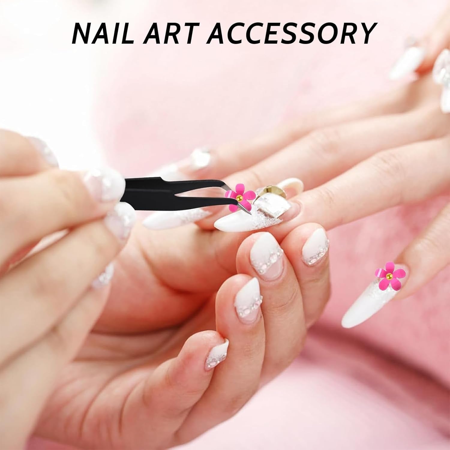 1 Karton Nail Art Charms, 3D Flowers Nagelkunst Charms, Acryl Blumen Nagel Strass Mit Ornamenten, Nagel Edelsteine, Nagel Zubehör Für Mädchen, Nagelkunst Dekoration, DIY Handwerk Nagel Design