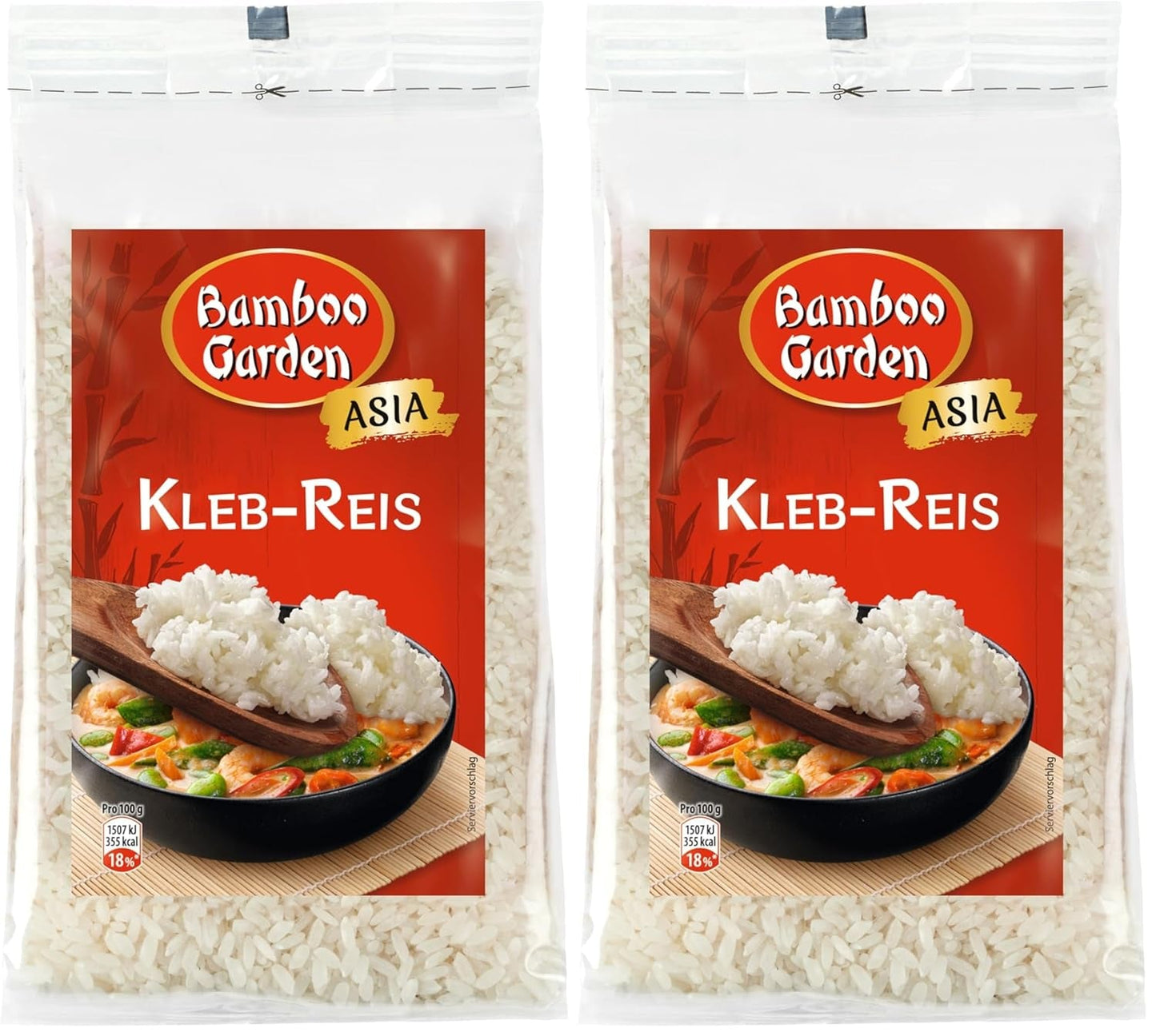 Bamboo Garden – Klebreis, 500 g pro Beutel