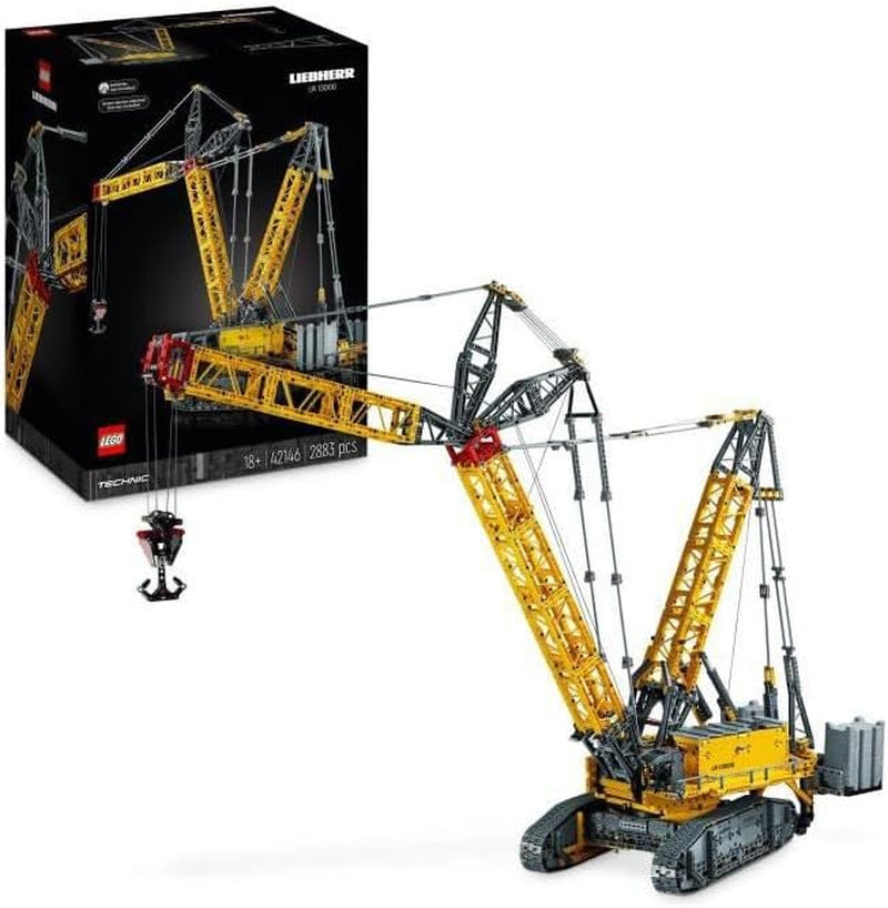 LEGO Technic Liebherr LR 13000 Raupenkran-Set, Bauen Sie das beste ferngesteuerte Baufahrzeugmodell mit Control+ App, Kran mit Windensystem und Hubarm, großer Modellbausatz für Erwachsene 42146 Besuchen Sie den LEGO-Store Bausets