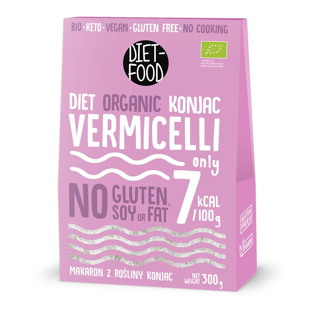 DIET-FOOD Bio-Shirataki-Konjac-Instantreis, kohlenhydratarm, kalorienarm, vegan, fettfrei, sojafrei, glutenfrei, Keto-freundlich, schlankmachend, 300 Gramm