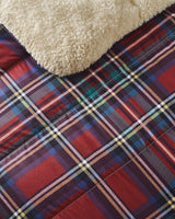 Gemütliche Sherpa-Fleecedecke von Night Lark, klassisches rotes Schottenkaro, 9 Tog, luxuriös, flauschig, dick und wendbar, perfekt für Couch, Bett, Couch, Couch. Hypoallergen, maschinenwaschbar, Größe: Night Lark-Betten und Bettdecken