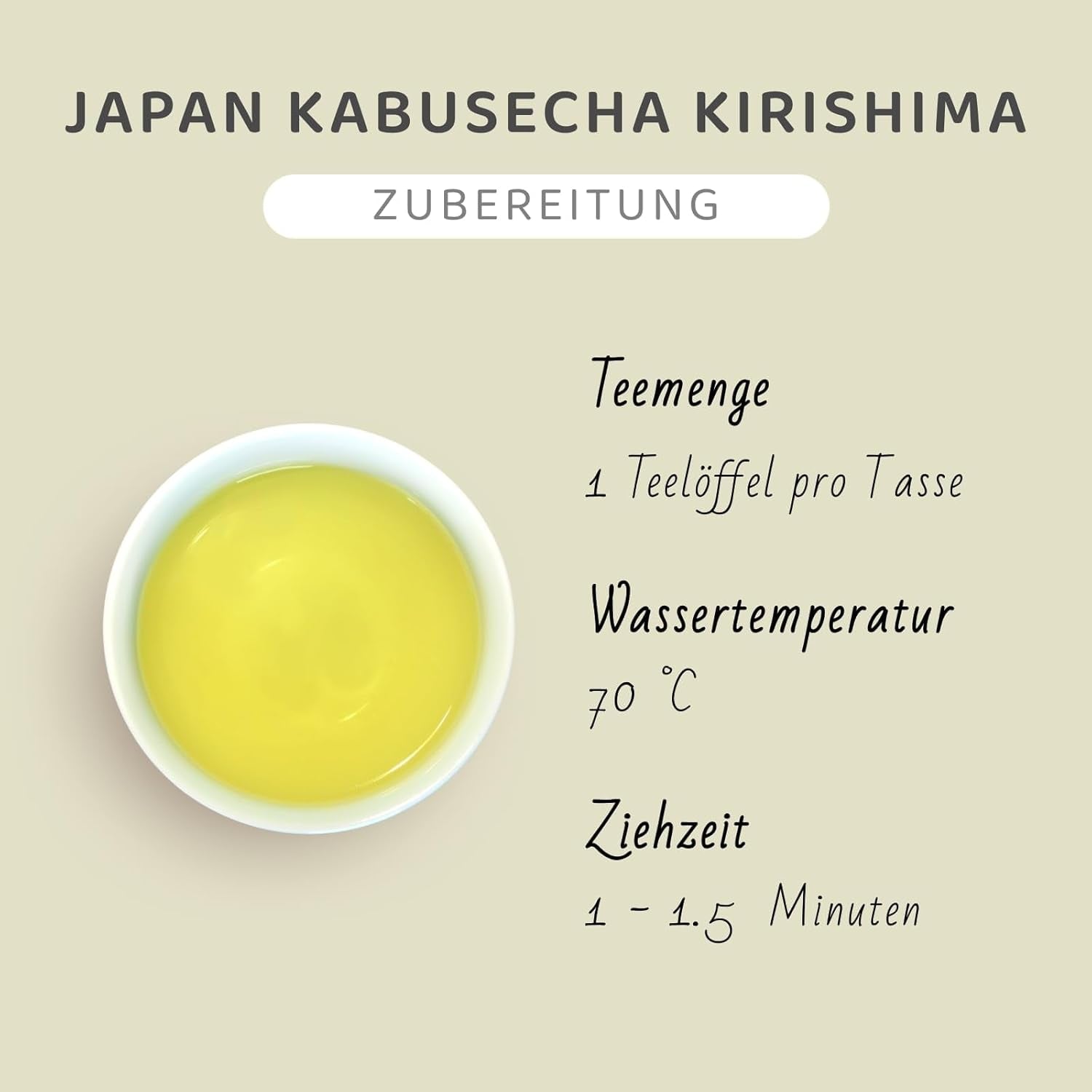 Japanischer Kabusecha-Kirishima-Grüntee, japanischer Kabuse-Sencha, hochwertiger loser Grüntee, ohne Zusatz von Aromen | Wondertea Japanischer Grüntee Kabusecha (50 g)