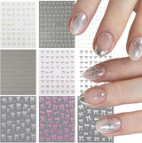 GZMAYUEN 12 Farben Französische Nagelaufkleber, 3D-Nagelaufkleber mit französischem Farbverlauf, selbstklebendes Nageldesign, Nagelzubehör