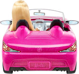 Barbie-Puppe und rosa glitzerndes Cabriolet, realistisches Reifenlogo, 3 Jahre altes Spielzeug, DJR55 Naty Shop Dolls