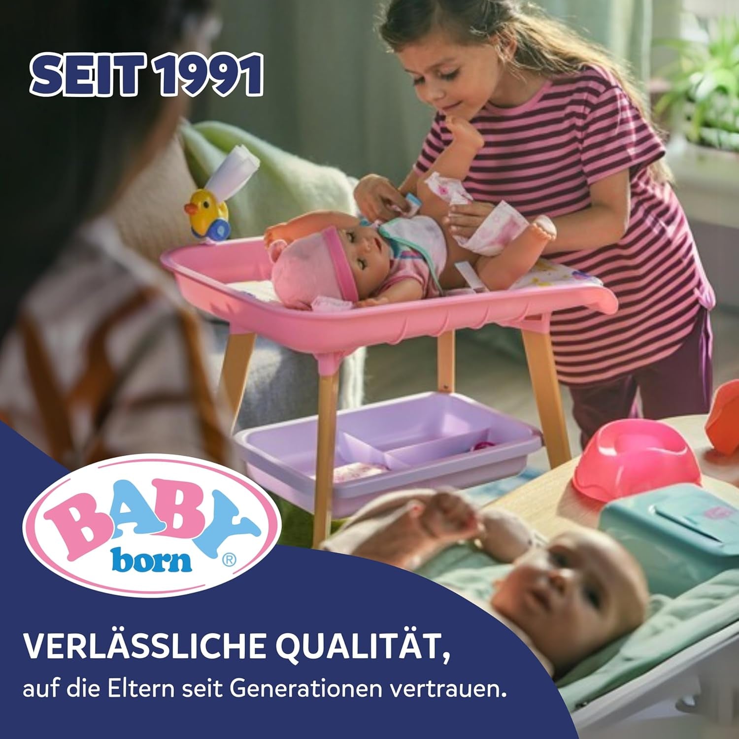 BABY Born My First Swimmer Girl – 30 cm große Puppe – Badepuppe mit Drehmechanismus, wasserdicht – funktioniert ohne Batterien – geeignet für Kinder ab 1 Jahr