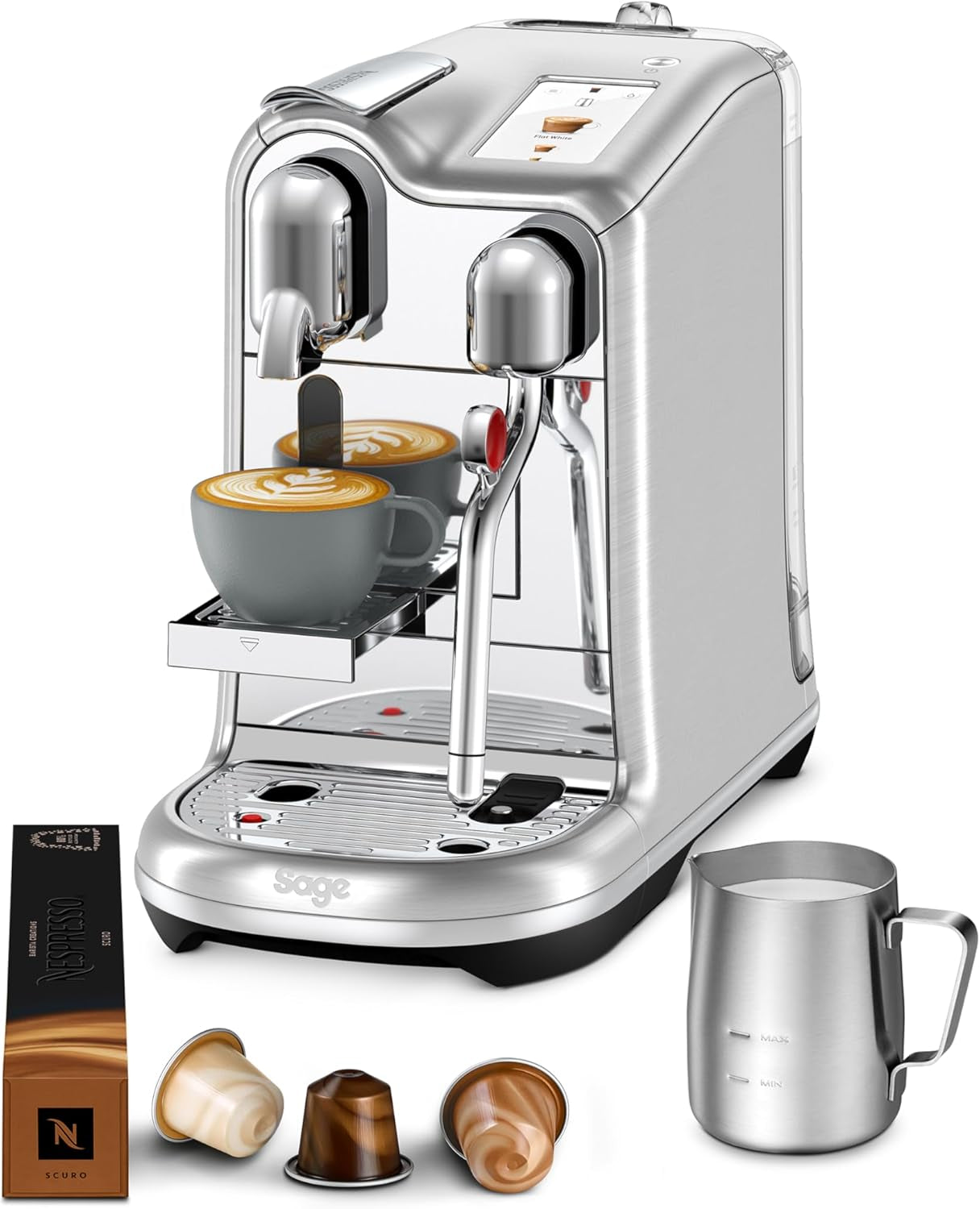 Sage Nespresso Creatista Pro Espressomaschine, Edelstahl, gebürsteter Edelstahl