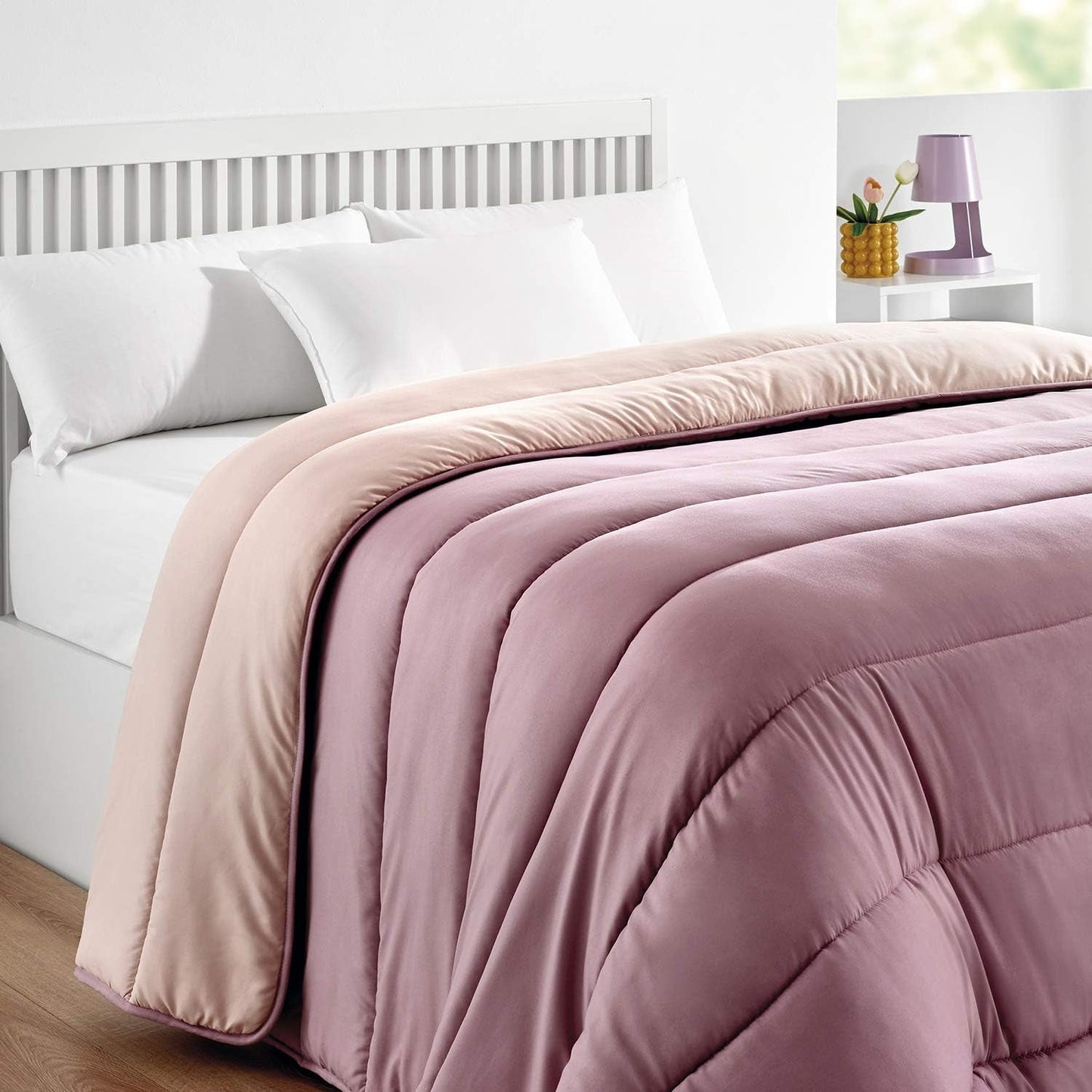 Pikolin Home - Wendedecke 300 G - Zweifarbige nordische Füllung - Für Bett 90 - bequem, warm, atmungsaktiv, grün, 150 x 220 cm Steppdecken und Steppdecken Naty Shop