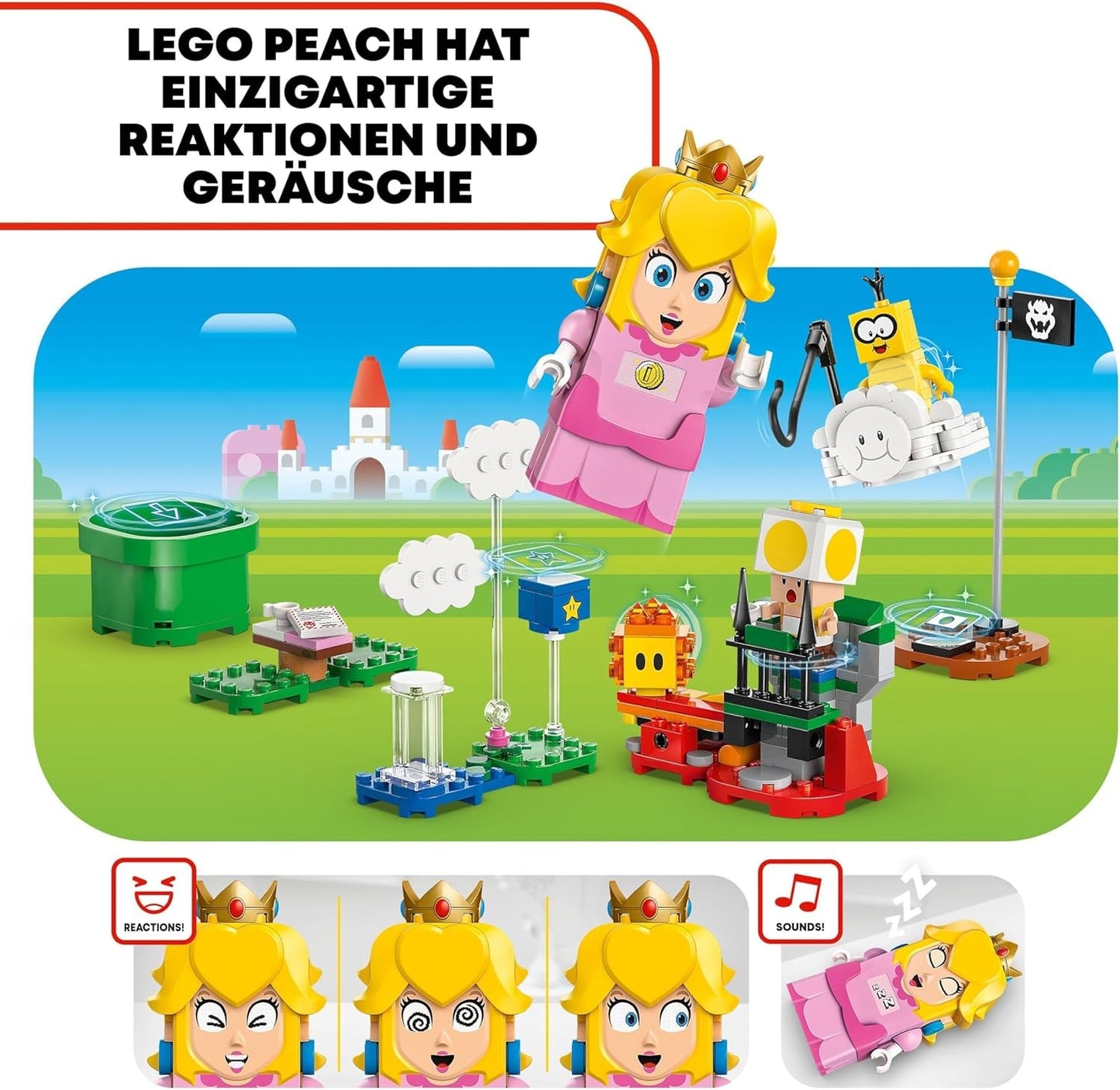 LEGO Super Mario Adventures mit interaktivem Pfirsich, Kinderspielset mit gelber Kröte, Nintendo-Geschenk für Jungen, Mädchen und alle Spieler ab 6 Jahren 71441 Bausets Besuchen Sie den LEGO-Store