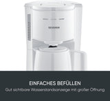 Severin Espressomaschine mit Filter und 2 Thermokannen, Espressomaschine mit Deckel, tropffreies Ausgießen, lange Temperaturhaltung, automatische Abschaltung, 1000 W, ca. 1 Liter, weiß, KA 9309
