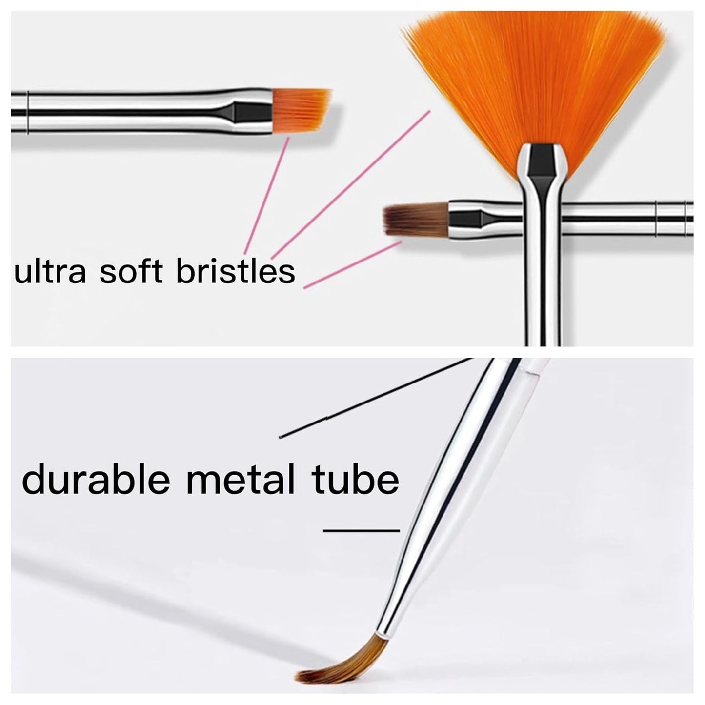 Nail Art Pinsel Set, 20 Stück Nageldesign Malerei Pinsel, Professionelle Nail Art Design Pinsel, Nail Fine Liner Pinsel, Pink