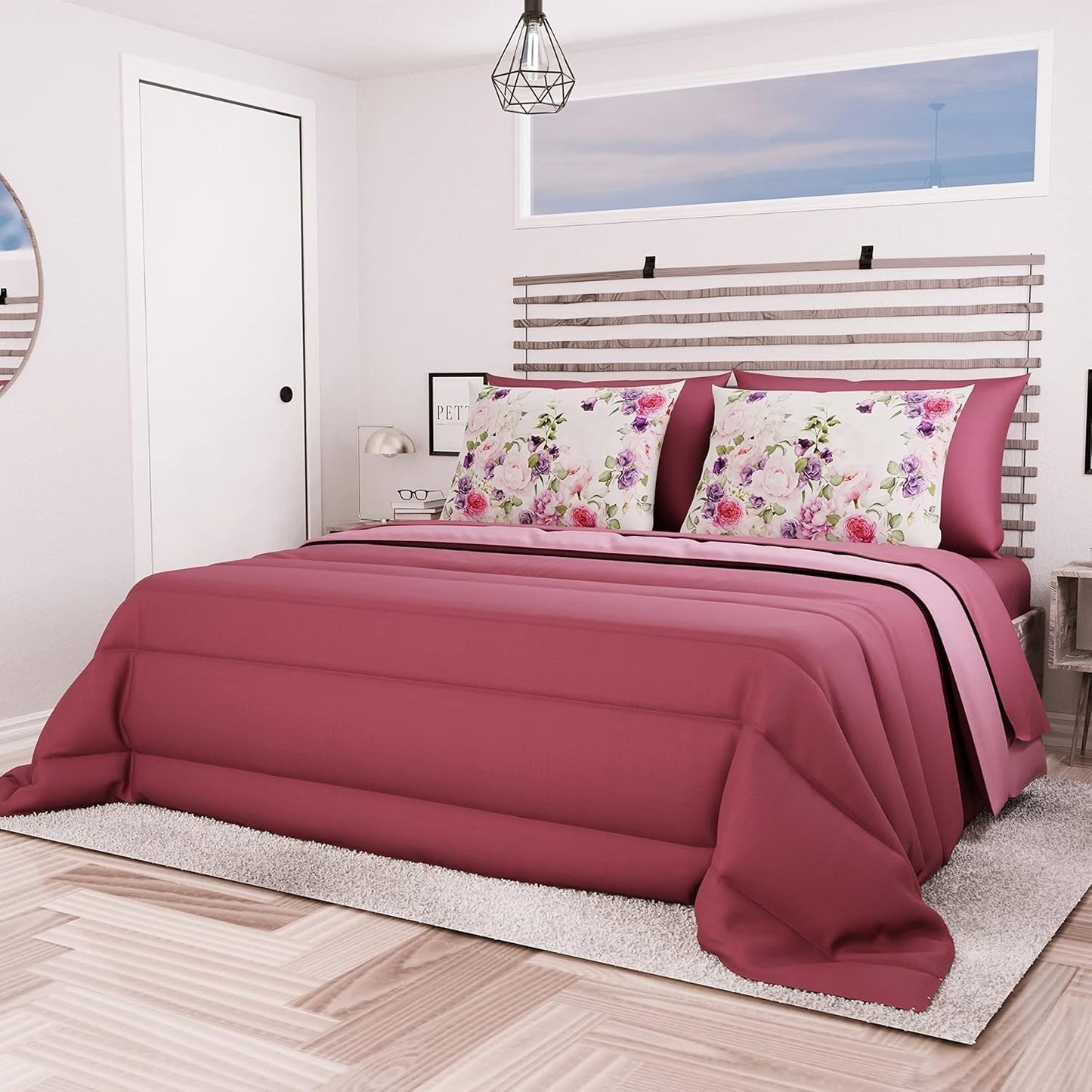 PETTI Artigiani Italiani – Winterdecke für Doppelbett, Maxi, einfarbig, doppelseitig, weiß, grau, 100 % Made in Italy. Bettdecken und Steppdecken Naty Shop Plum. Bettgröße 100 x 200: [Steppdecke 170 x 260 cm]