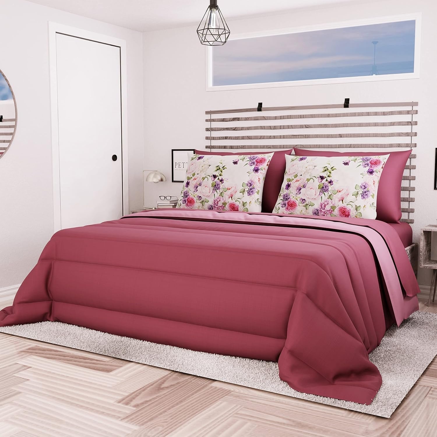 PETTI Artigiani Italiani – Winterdecke für Doppelbett, Maxi, einfarbig, doppelseitig, weiß, grau, 100 % Made in Italy. Bettdecken und Steppdecken Naty Shop Plum. Bettgröße 100 x 200: [Steppdecke 170 x 260 cm]