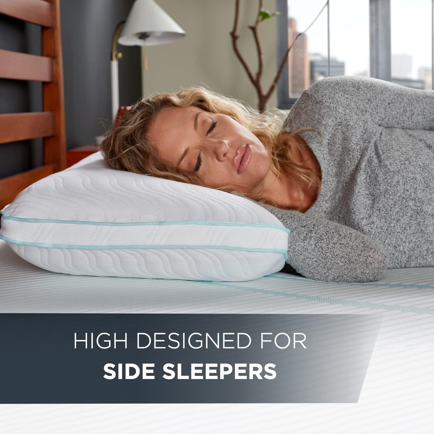 TEMPUR-PEDIC Tempur-Cloud Prohi-Kissen, Memory-Schaum, Weiß/Opulent Garden, King Standard-Kissen Naty Shop
