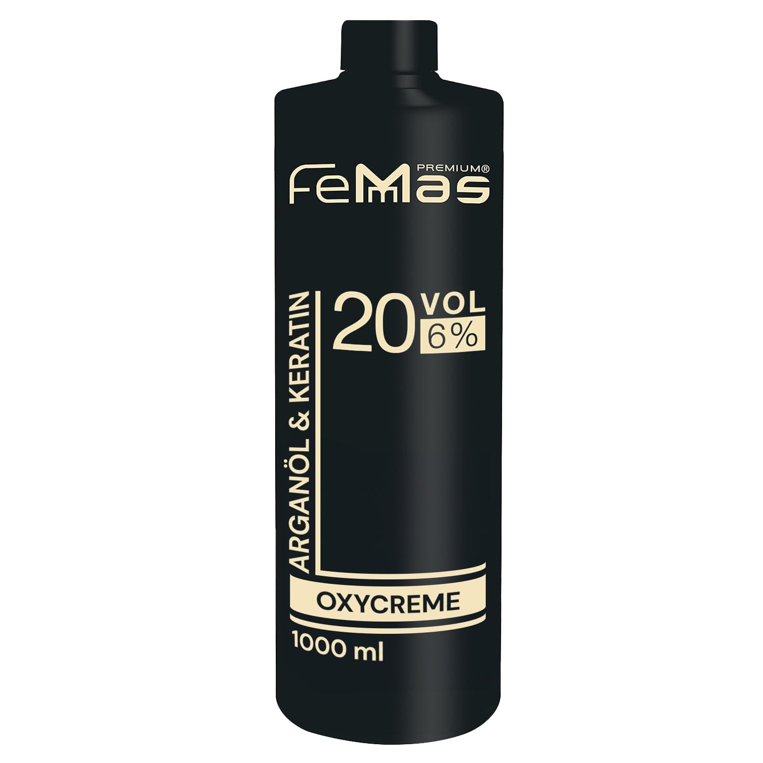 FemMas Oxycreme in 6% 1000 ml I Oxidationsmittel zum Färben und Färben der Haare I Einfache Anwendung und optimale Fixierung I Entwickler für gleichmäßige Ergebnisse in Salonqualität I Haarfärbeentwickler Haarfärbemittel Naty Shop 6 1 Liter (1 Packung)