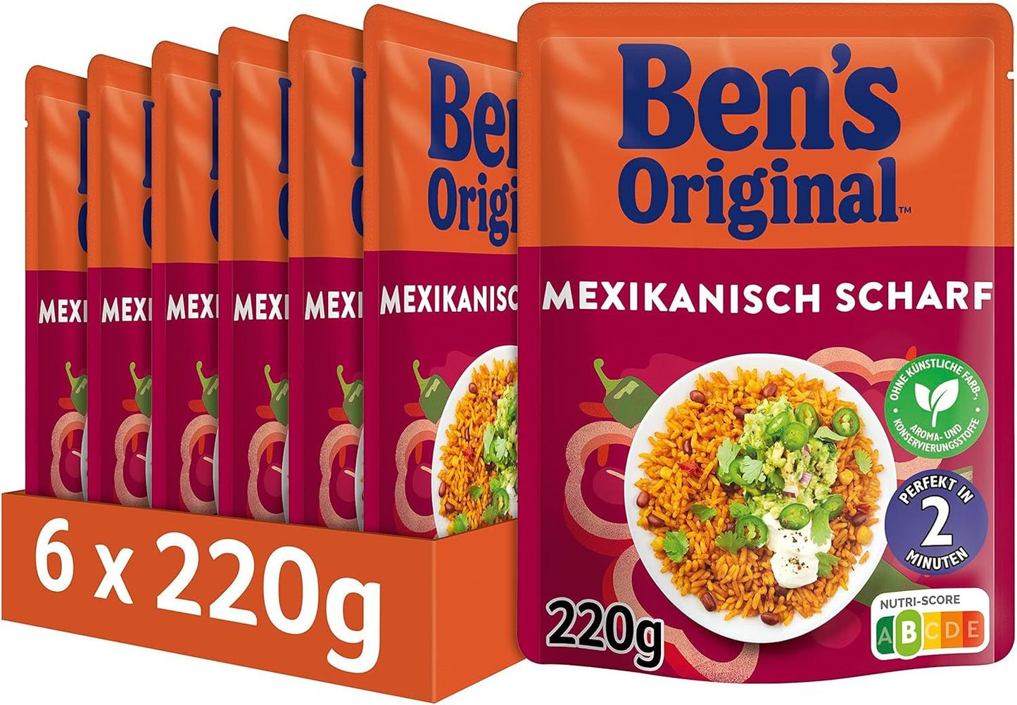BEN'S ORIGINAL™ Mexikanischer Expressreis 6 x 220 g