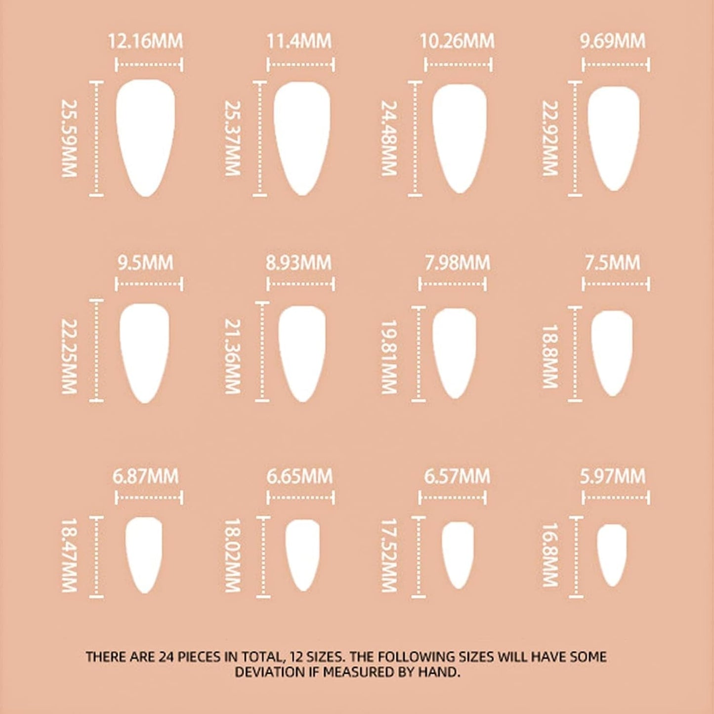 24 Stück French Press On Kurze Nägel Sarg Künstliche Nägel Koralle Rosa Ombre Klebenägel Ballerina Nagelset Acryl Nagelspitzen Damen Frühling Sommer Nagelzubehör