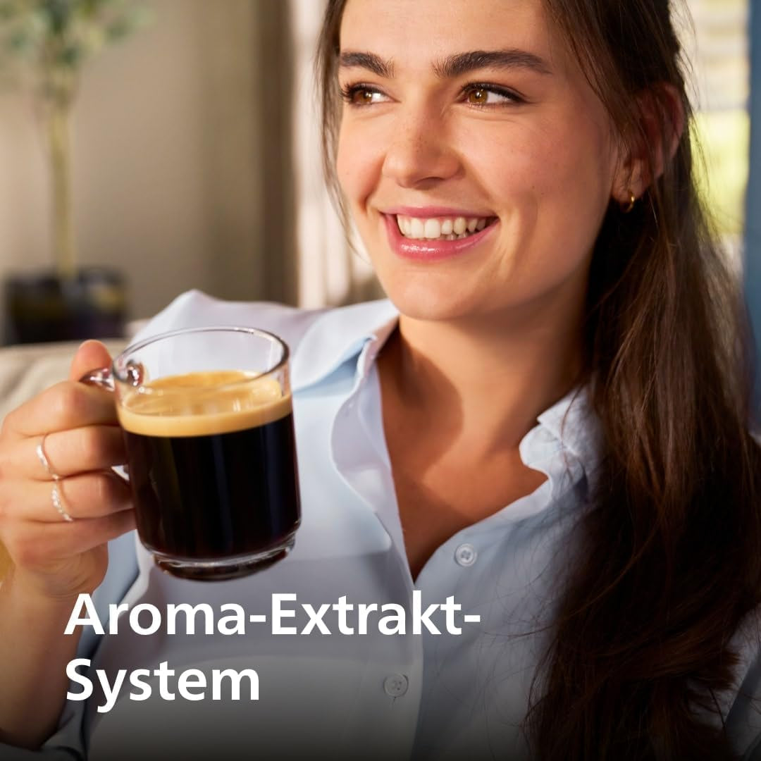 PHILIPS automatische Espressomaschine 2200-Serie – 2 Kaffeespezialitäten, Touch-Display, klassischer Milchaufschäumer, Keramikmahlwerk, mattschwarz (EP2220/10)
