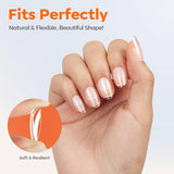 Modelones Nagelspitzen 216-teilig – Nagelspitzen-Set mit vollständiger Abdeckung, weiches Gel-Spitzen-Set, vorpolierende PMMA-Harz-Nagelspitzen, DIY-Kleber auf künstlichen Nägeln für Nagelkunst, kurze Mandeln XS