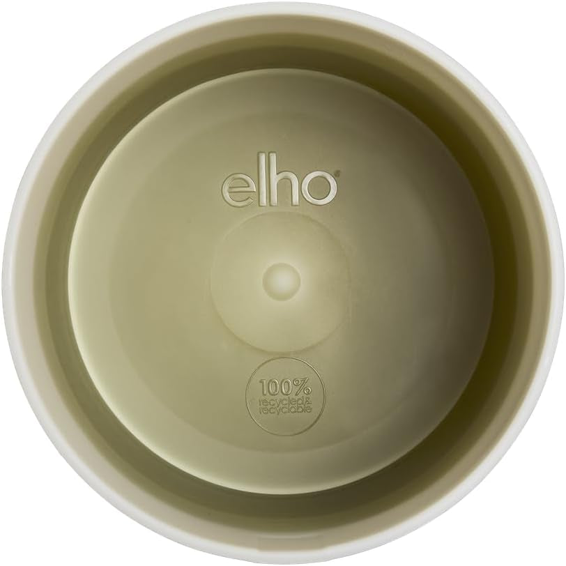 Runder Topf elho Farbverlauf 16 cm – für den Innenbereich – 100 % recycelter Kunststoff – Ø 15,9 x H 14,7 – Grün/Bambusgrün