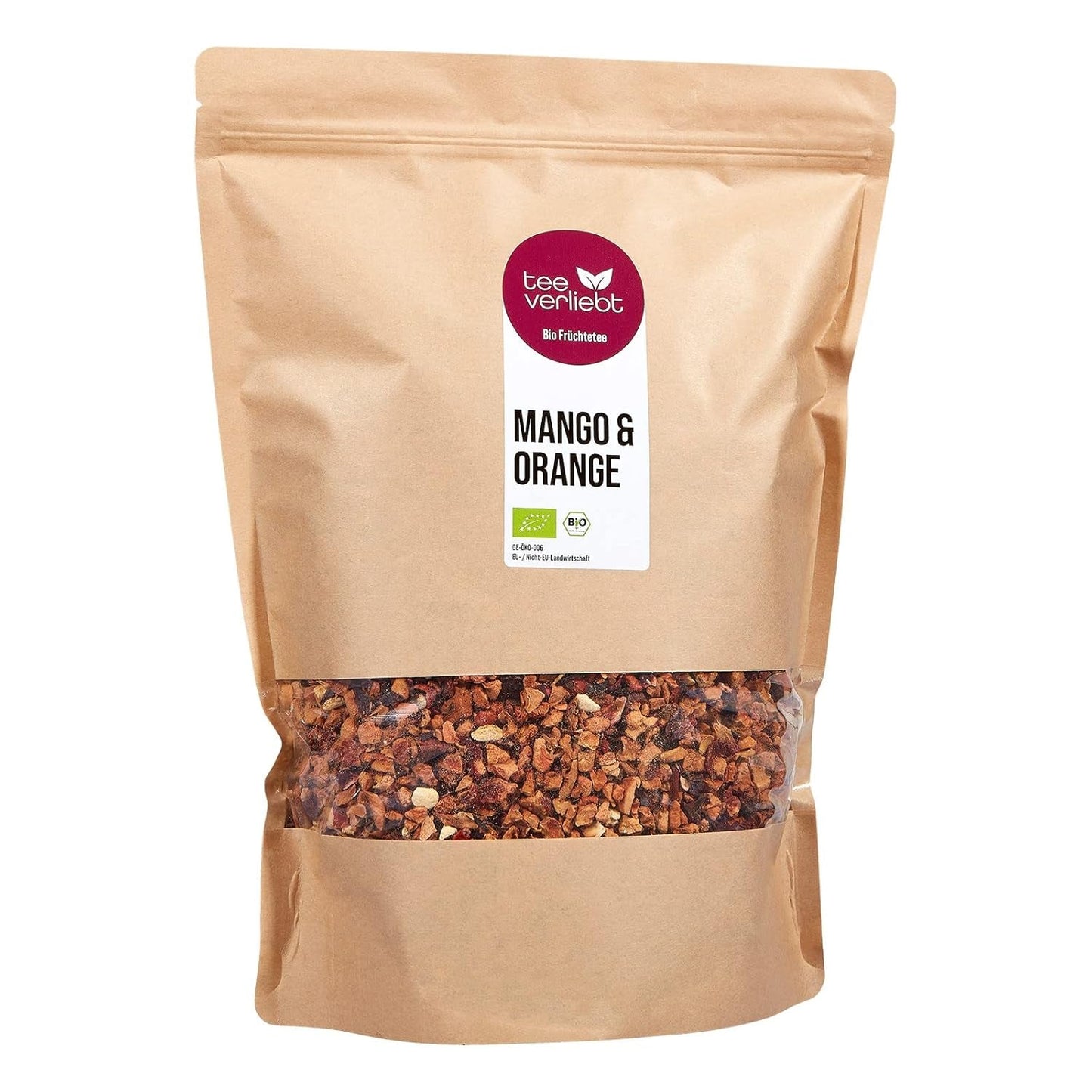 Teeverliebt - Loser Früchtetee Mango & Orange 1000 G I Loser Früchtetee I Mischung aus Sommertees aus kontrolliert biologischem Anbau I Loser Bio-Früchtetee 1 kg