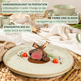 SÄNGER Rio Mint | Steinzeug-Geschirrset für 6 Personen, 6 Teller, 6 Dessertteller, 6 Schüsseln, Mintgrün | DIE VALUE-KOLLEKTION