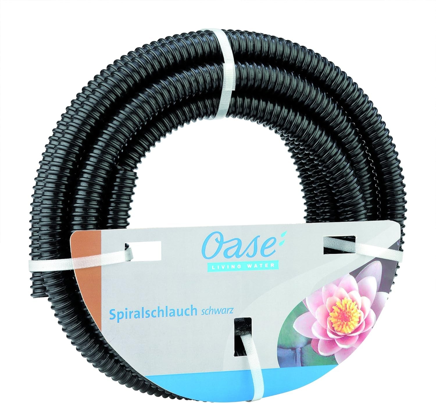 Oase Spiralschlauch 57529 (Ø 19 mm), 5m – Hochwertiger Teichschlauch für Garten und Teich, flexibler Wasserschlauch, verwendbar als Saugschlauch, Pumpenschlauch, schwarz