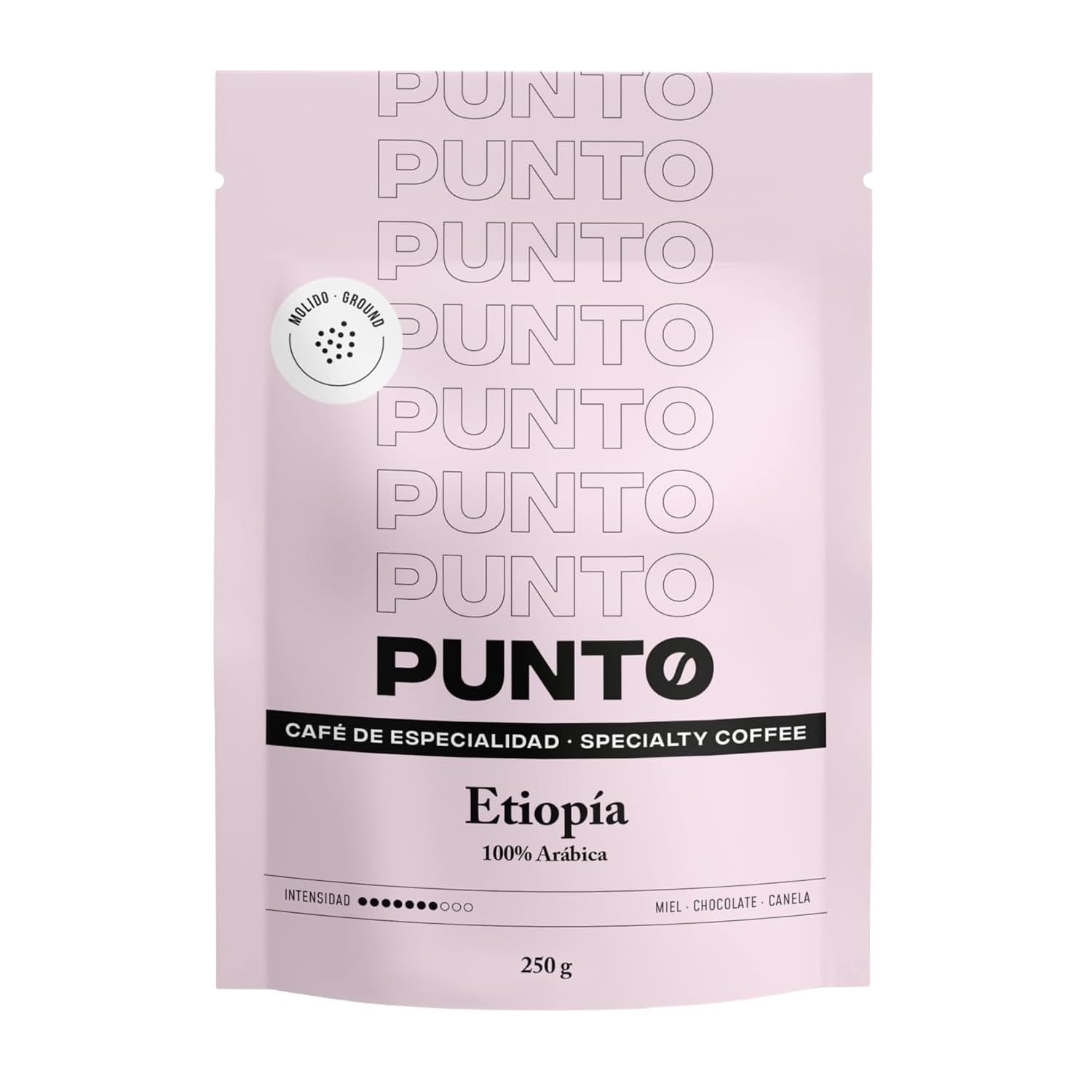 – Gemahlener äthiopischer Kaffee – 250 g – Spezialkaffee – Mittlere Röstung – 100 % Arabica – Noten von Honig, Zimt und Schokolade – Intensive Säure – Mittlerer Körper