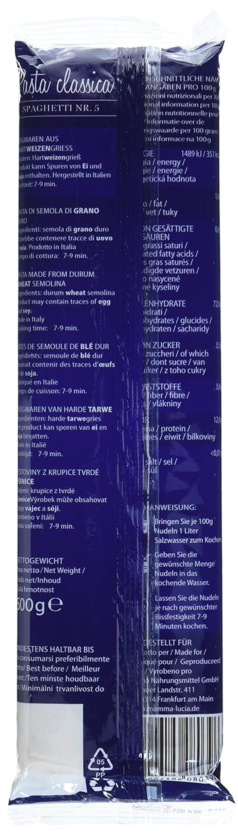 Pasta Spaghetti Nr. 5, 20er Pack (20 x 500g)